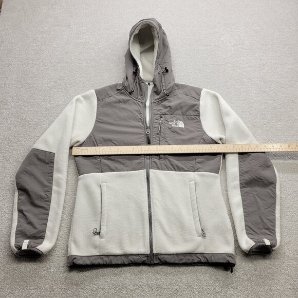 The North Face Denali Fleece Jacket Women’s Small White Gray Full Zip - Picture 6 of 7